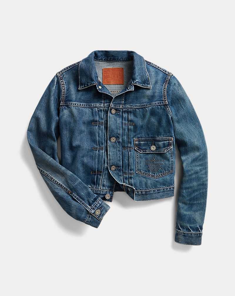 Camisas Ralph Lauren Cropped Denim Mujer Azules | HYTRNQE-23 - vista 1