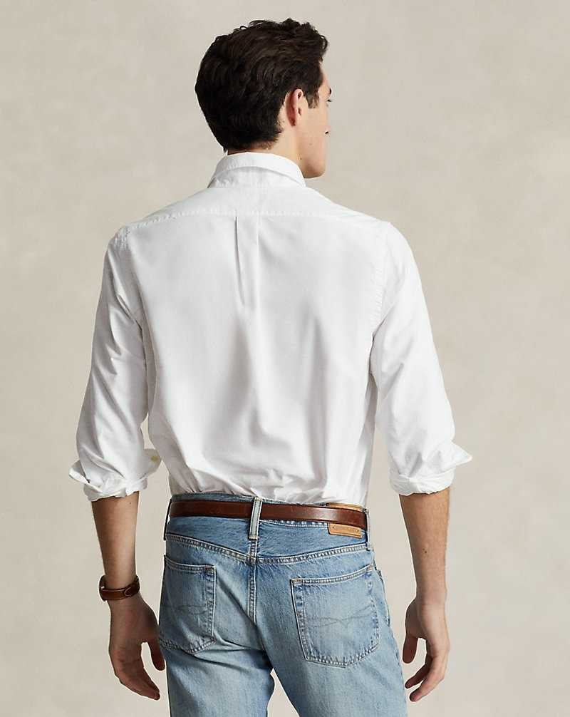 Camisas Ralph Lauren Custom Fit Bear Oxford Hombre Blancos | GCWRYSN-26 - vista 4