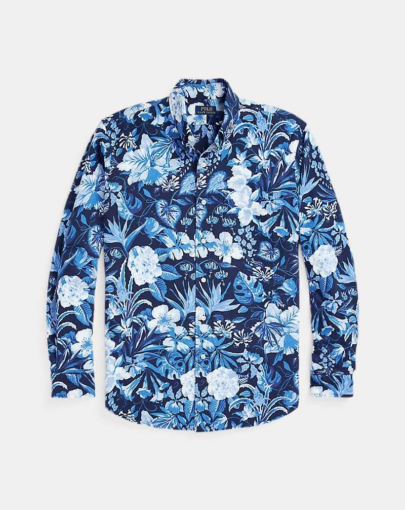 Camisas Ralph Lauren Custom Fit Floral Oxford Hombre Azul Marino | KQASZTR-74 - vista 2