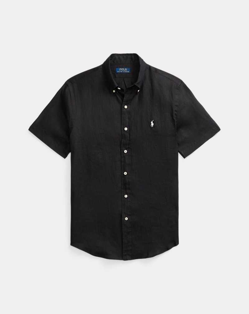 Camisas Ralph Lauren Custom Fit Linen Hombre Negros | ZOVFGYI-30 - vista 2