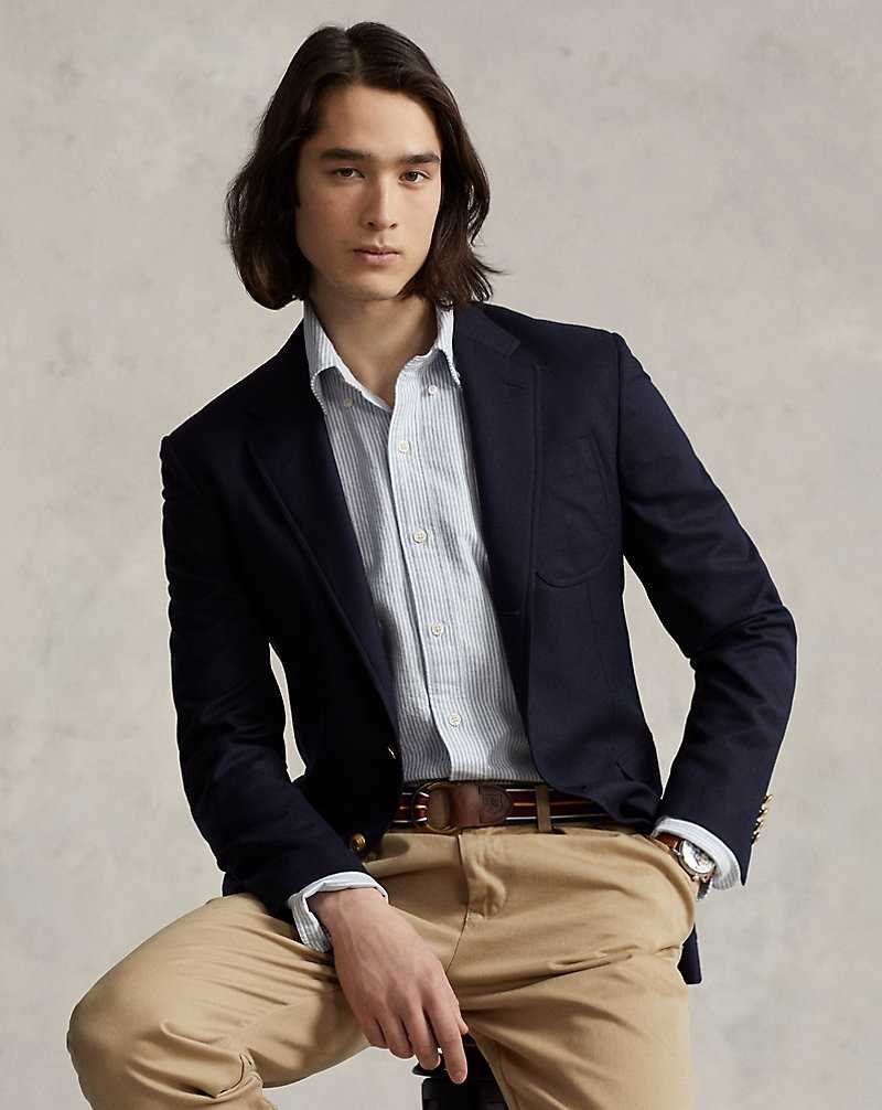 Camisas Ralph Lauren Custom Fit Oxford Hombre Rayas | ARICWFE-85 - vista 1