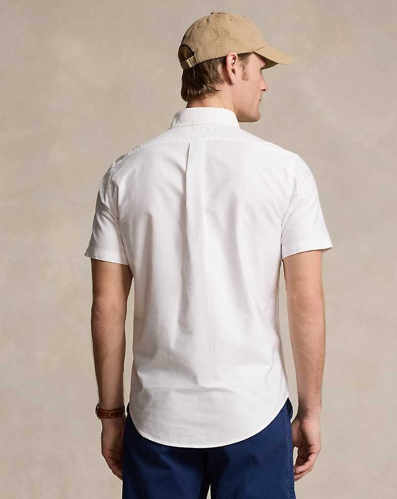 Camisas Ralph Lauren Custom Fit Oxford Hombre Blancos | SOUNJAY-06 - vista 4
