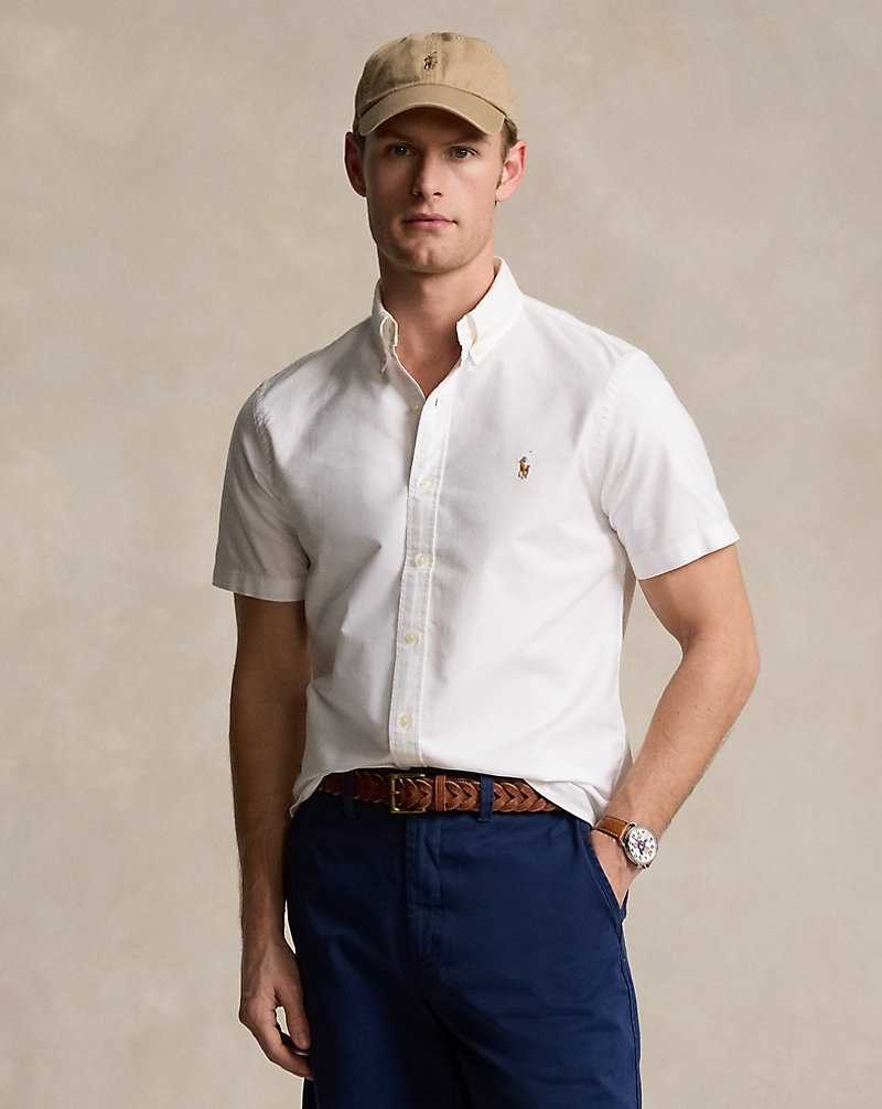 Camisas Ralph Lauren Custom Fit Oxford Hombre Blancos | SOUNJAY-06 - vista 1