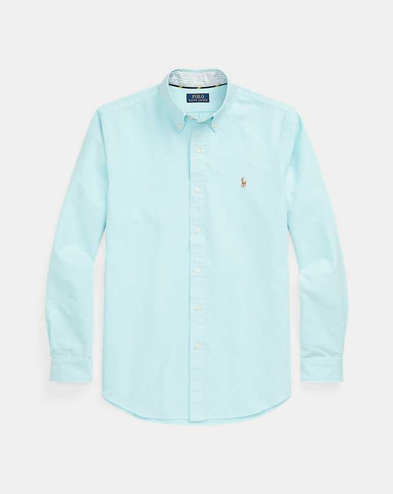 Camisas Ralph Lauren Custom Fit Oxford Hombre Azules | YZGNRCV-19 - vista 2