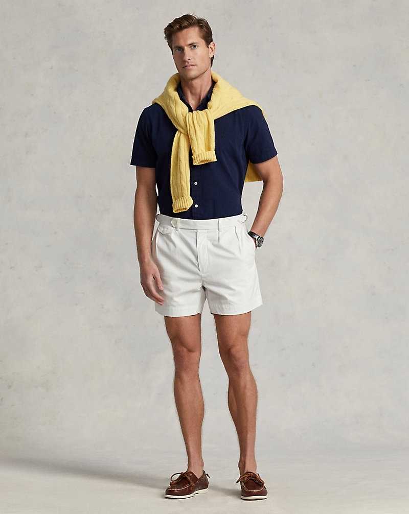 Camisas Ralph Lauren Custom Fit Seersucker Hombre Azul Marino | KLWJGXF-70 - vista 3