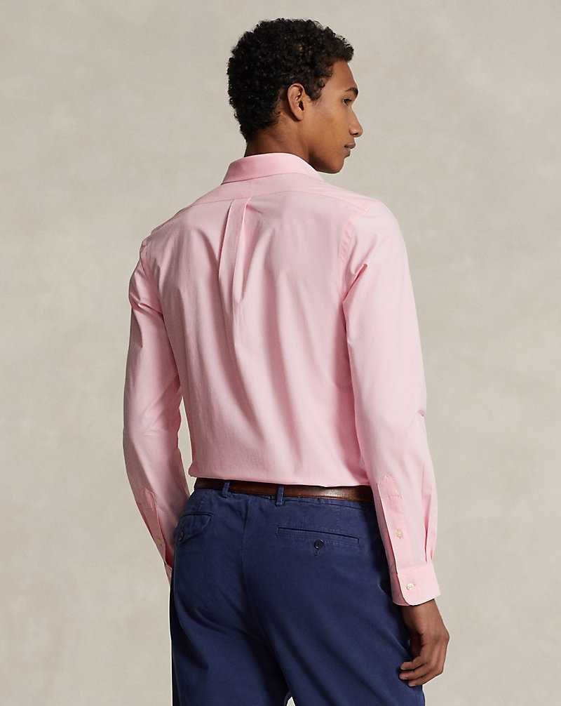 Camisas Ralph Lauren Custom Fit Stretch Poplin Hombre Rosas | QLVRZXM-42 - vista 4
