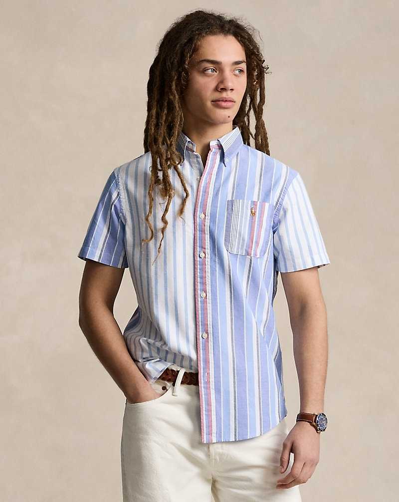 Camisas Ralph Lauren Custom Fit Striped Oxford Fun Hombre Rayas | JUYAFKC-46 - vista 1