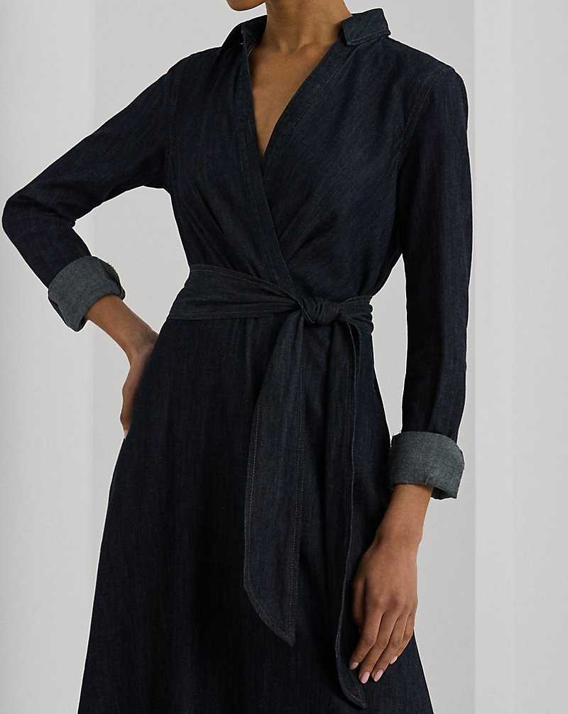 Camisas Ralph Lauren Denim Long-Sleeve Midi Mujer Azules Azules | XABMCNZ-79 - vista 5