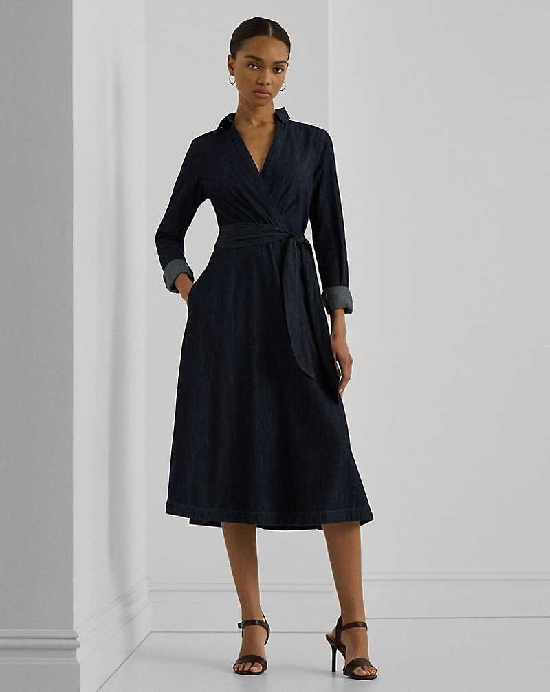 Camisas Ralph Lauren Denim Long-Sleeve Midi Mujer Azules Azules | XABMCNZ-79 - vista 1