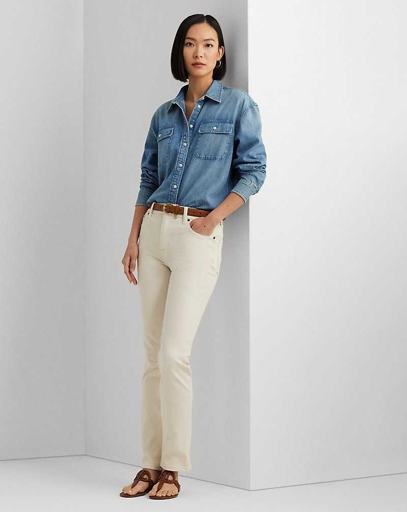 Camisas Ralph Lauren Denim Mujer Azules | OIJBLFW-21 - vista 3
