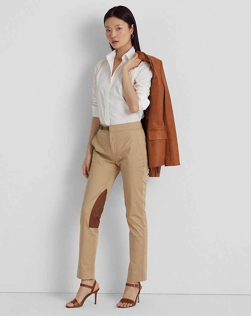 Camisas Ralph Lauren Easy Care Cotton Mujer Blancos | OSYMQCI-43 - vista 3