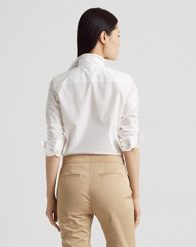 Camisas Ralph Lauren Easy Care Cotton Mujer Blancos | OSYMQCI-43 - vista 4