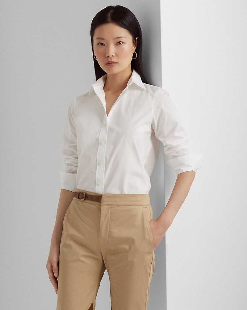Camisas Ralph Lauren Easy Care Cotton Mujer Blancos | OSYMQCI-43 - vista 1
