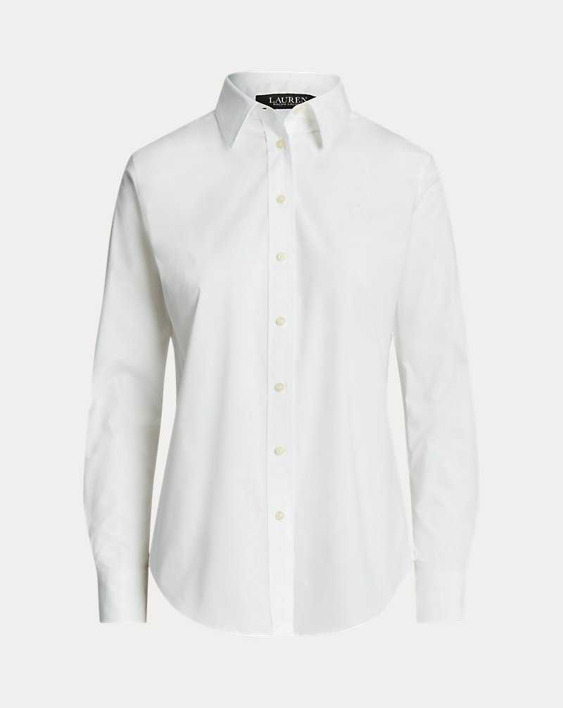 Camisas Ralph Lauren Easy Care Stretch Cotton Mujer Blancos | FORPILA-27 - vista 2
