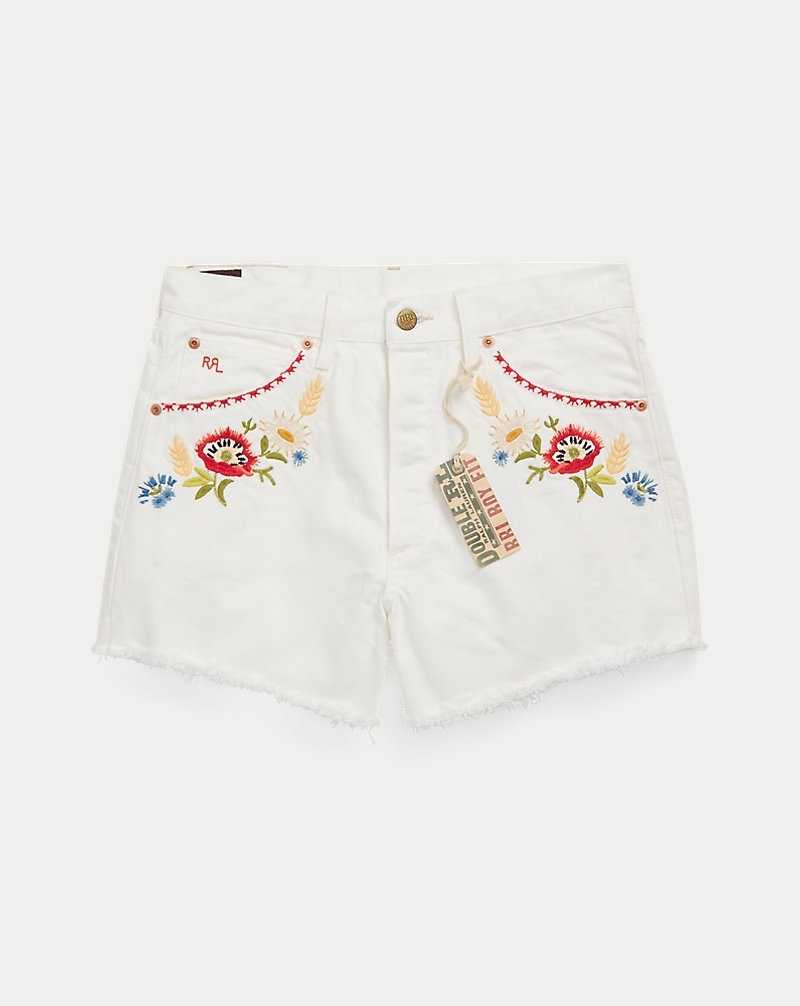 Camisas Ralph Lauren Embroidered Denim Mujer Antique White/Multi | WVTBOPM-29 - vista 1