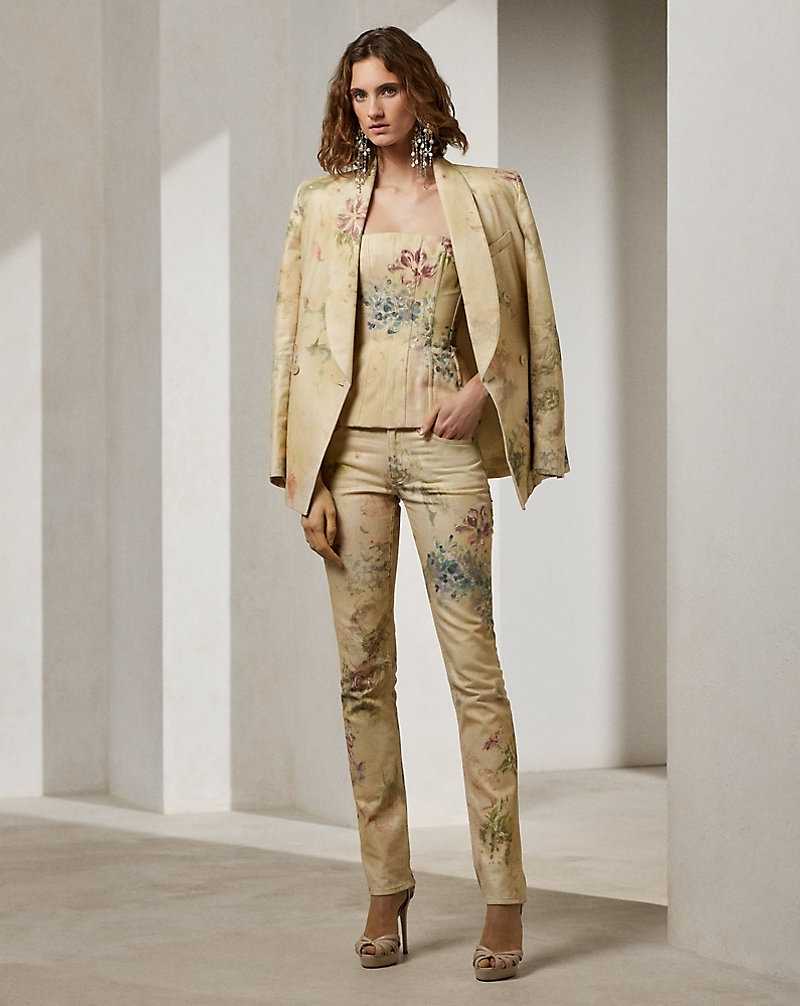 Camisas Ralph Lauren Evia Floral Denim Bustier Mujer | CIPWXVF-83 - vista 3