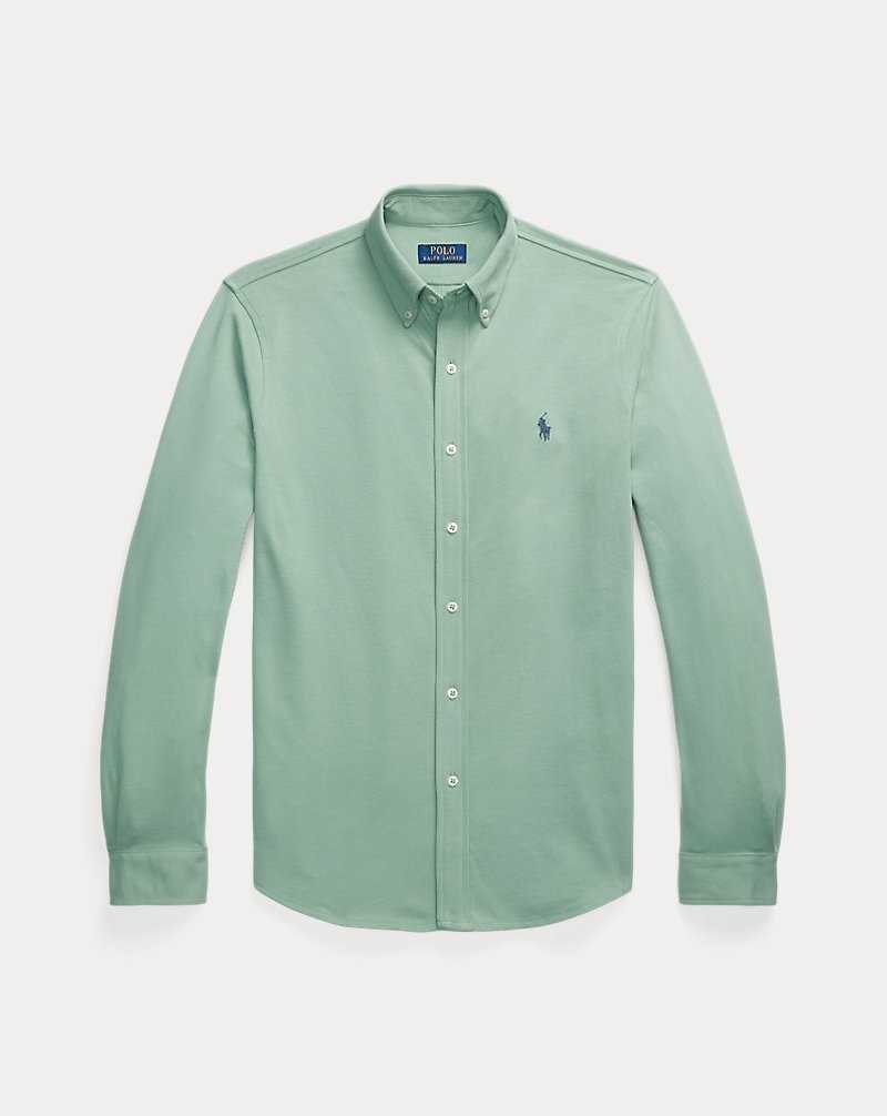 Camisas Ralph Lauren Featherweight Mesh Hombre Verde Menta | SNXBVZJ-35 - vista 2
