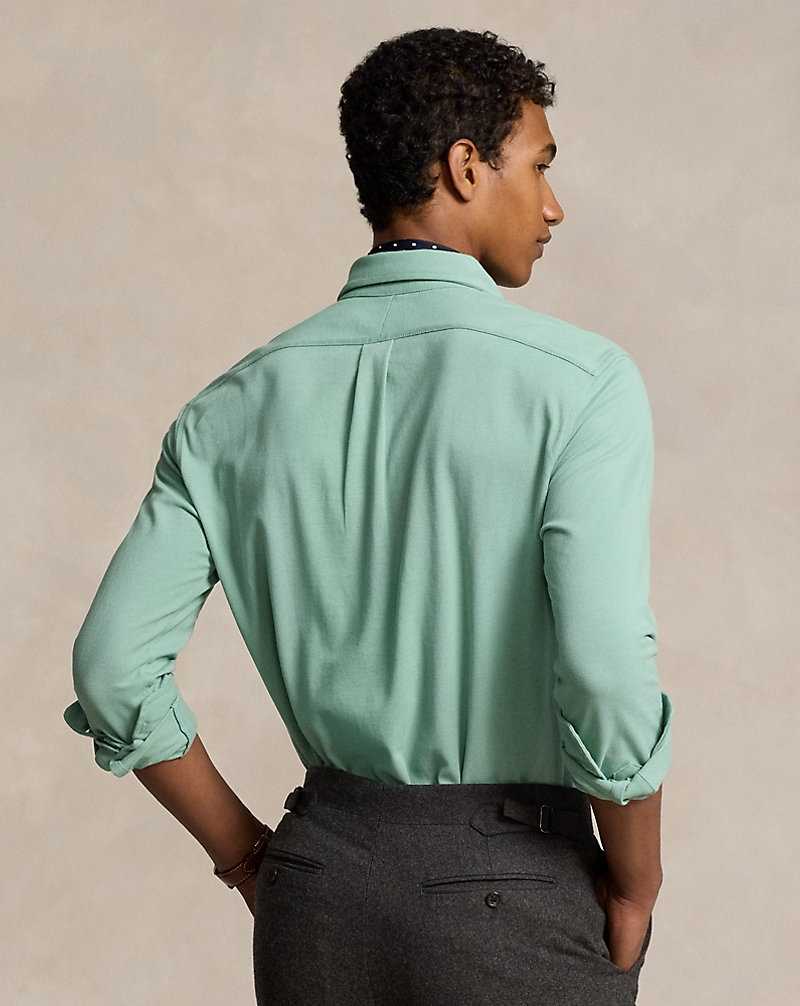 Camisas Ralph Lauren Featherweight Mesh Hombre Verde Menta | SNXBVZJ-35 - vista 4