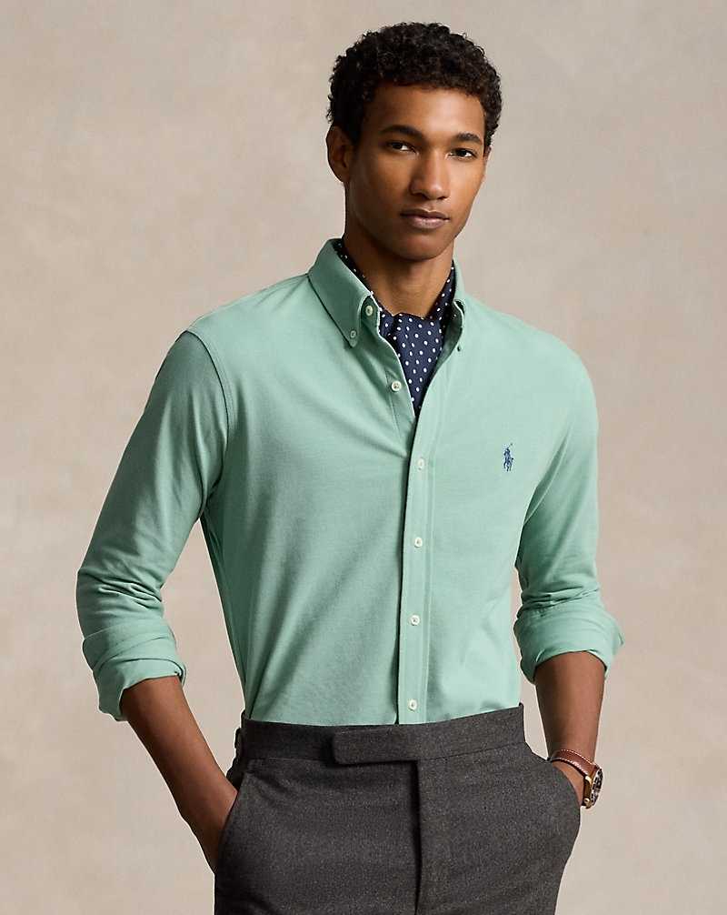 Camisas Ralph Lauren Featherweight Mesh Hombre Verde Menta | SNXBVZJ-35 - vista 1