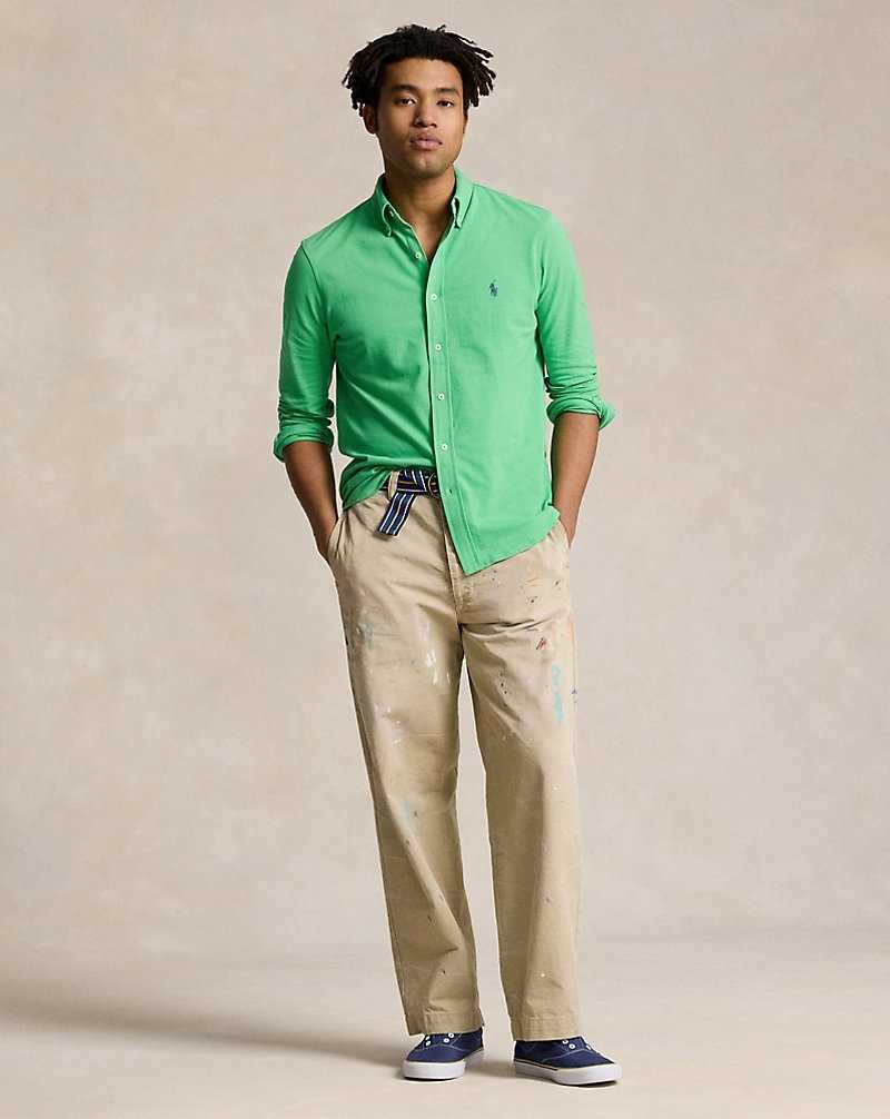 Camisas Ralph Lauren Featherweight Mesh Hombre Classic Kelly | PEBLOJA-34 - vista 3