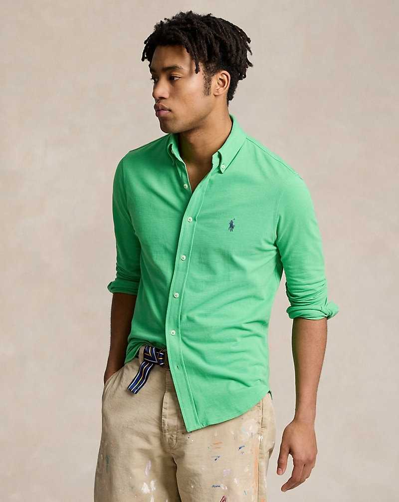 Camisas Ralph Lauren Featherweight Mesh Hombre Classic Kelly | PEBLOJA-34 - vista 1