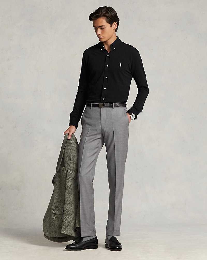 Camisas Ralph Lauren Featherweight Mesh Hombre Polo Black/C1730 | JIQLZAW-23 - vista 3