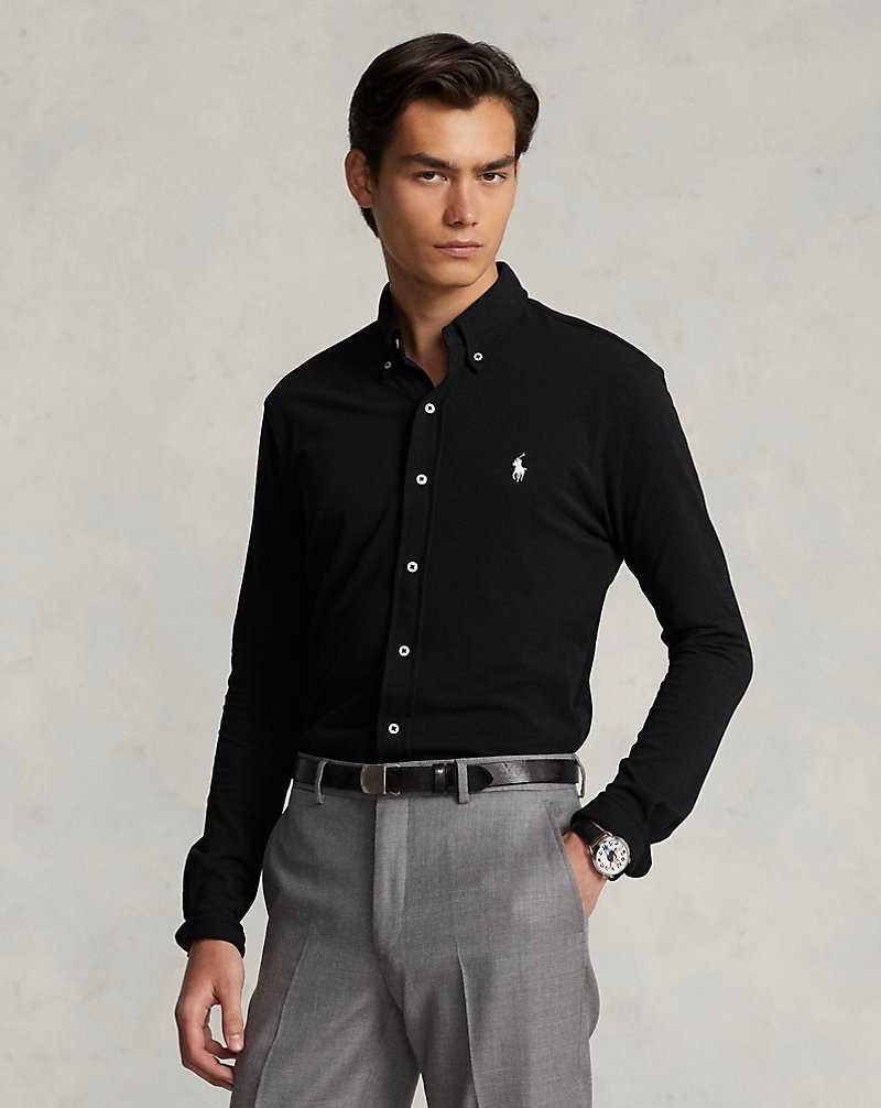 Camisas Ralph Lauren Featherweight Mesh Hombre Polo Black/C1730 | JIQLZAW-23 - vista 1