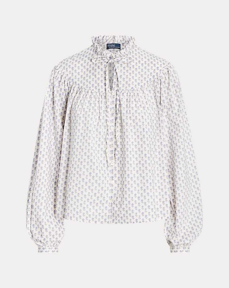 Camisas Ralph Lauren Floral Cotton Poplin Top Mujer Morados | GAXSZCT-26 - vista 2