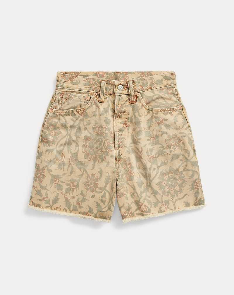Camisas Ralph Lauren Floral-Print Denim Mujer Tan/Multi | FYDAWGC-15 - vista 1