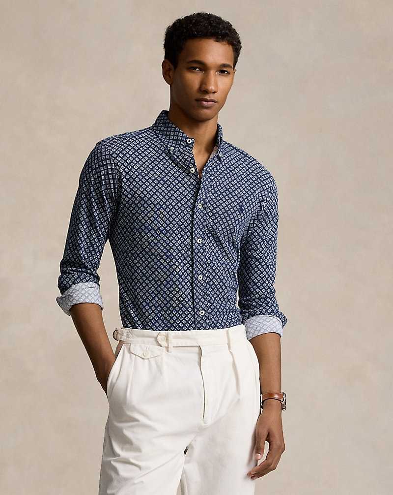 Camisas Ralph Lauren Foulard-Print Featherweight Mesh Hombre Bayberry Foulard Newprt N | QXYUDJH-59 - vista 1