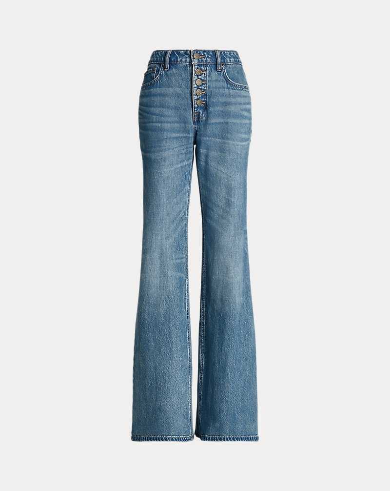 Camisas Ralph Lauren High-Rise Flare Mujer Azules Azules | YVFHPZA-51 - vista 2
