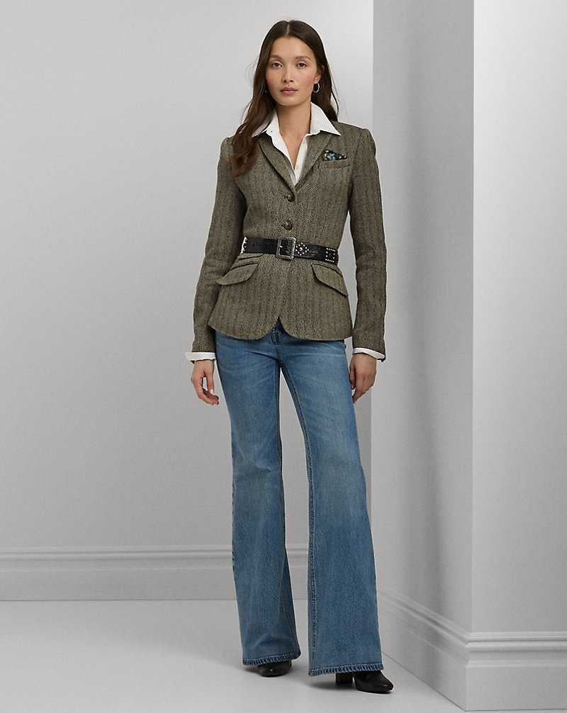 Camisas Ralph Lauren High-Rise Flare Mujer Azules Azules | YVFHPZA-51 - vista 1