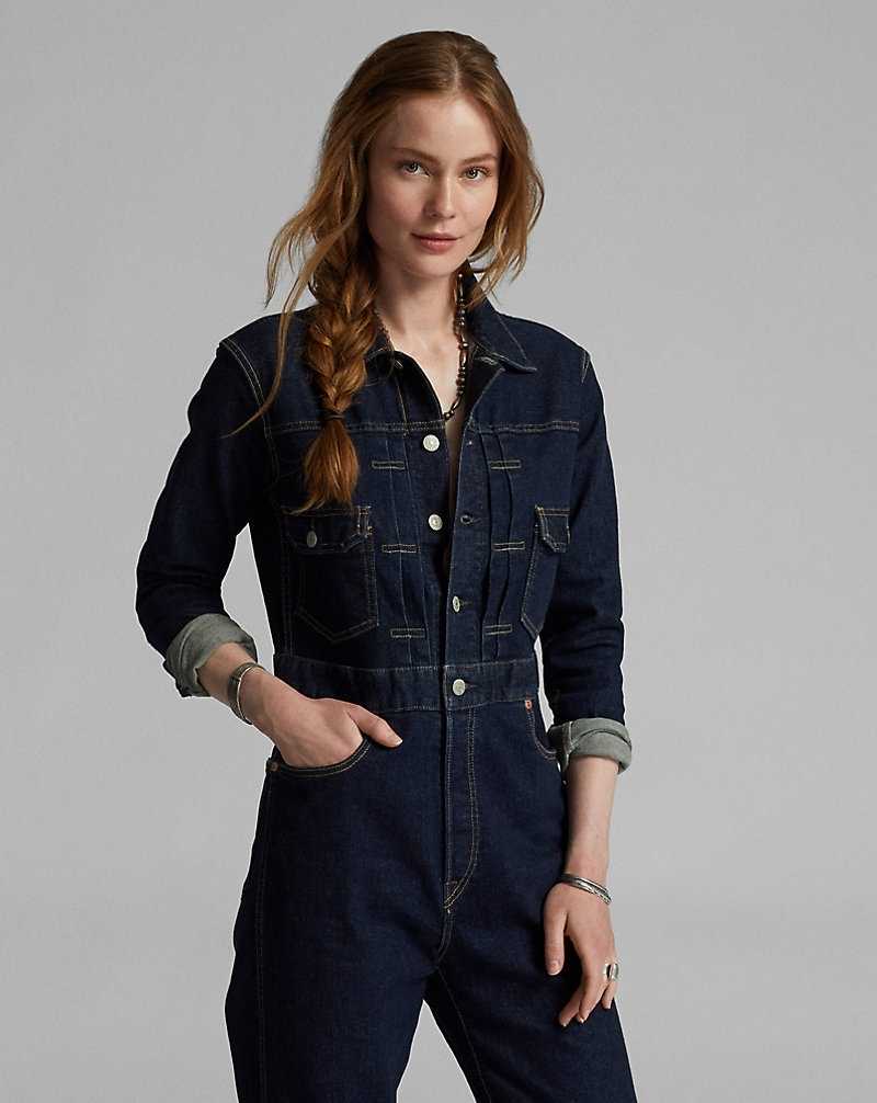Camisas Ralph Lauren Indigo Denim Coverall Mujer Azules | UNKSELM-16 - vista 3