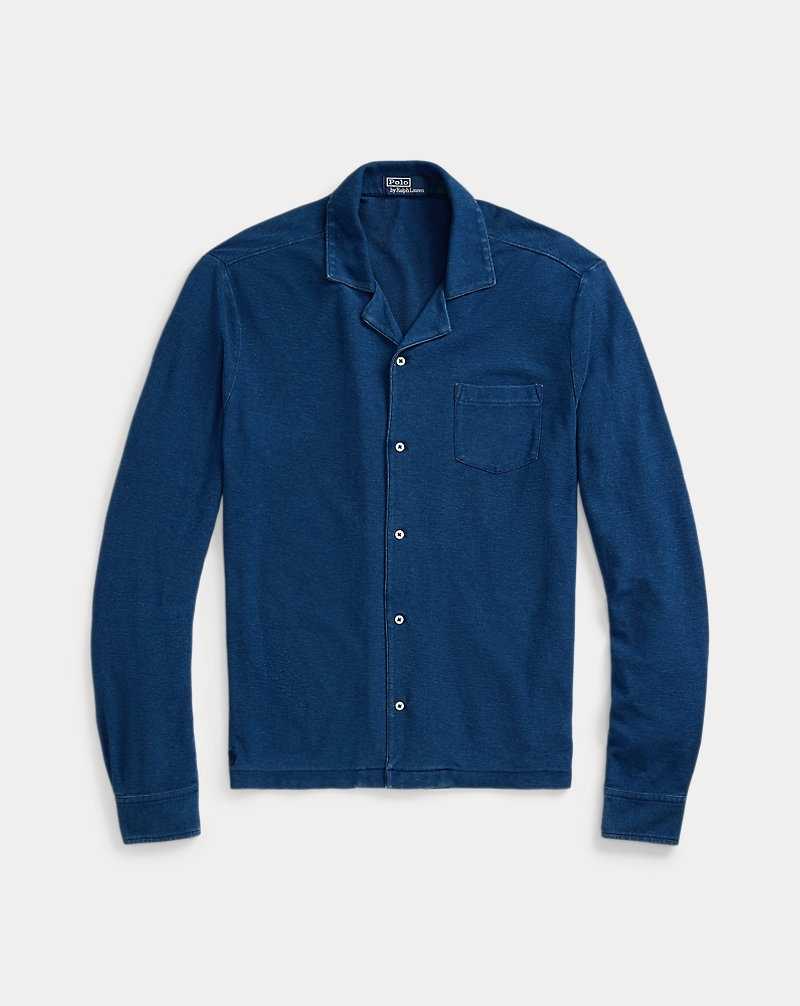 Camisas Ralph Lauren Indigo-Dyed Mesh Camp Hombre Azules | OHEXYNR-47 - vista 2