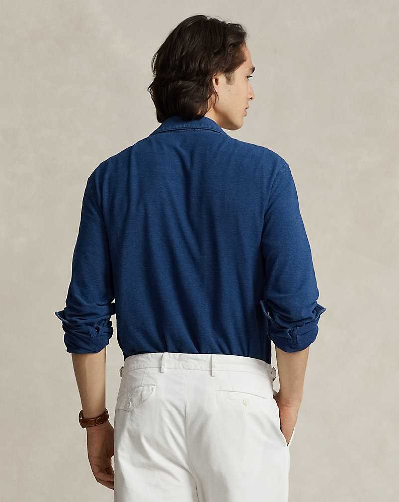 Camisas Ralph Lauren Indigo-Dyed Mesh Camp Hombre Azules | OHEXYNR-47 - vista 4