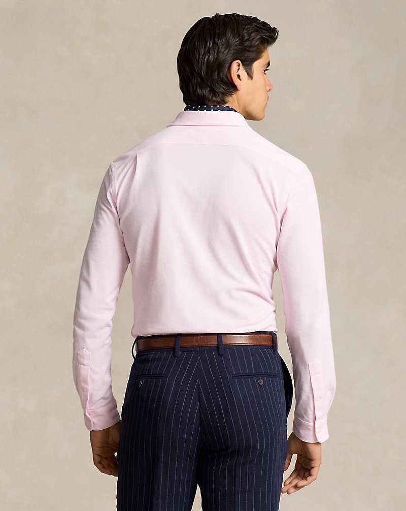 Camisas Ralph Lauren Jacquard-Textured Mesh Hombre Rosas | DIJNZLF-49 - vista 4