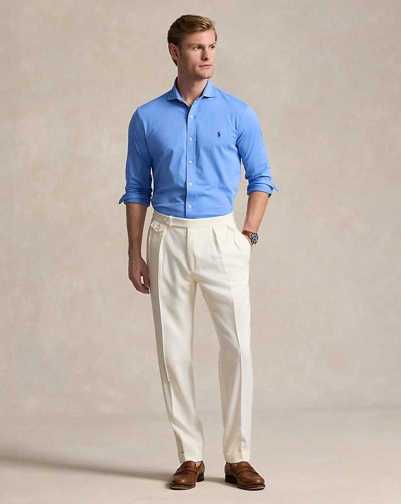 Camisas Ralph Lauren Jersey Hombre Azules | OBWEMYP-51 - vista 3
