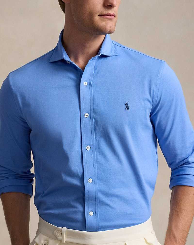Camisas Ralph Lauren Jersey Hombre Azules | OBWEMYP-51 - vista 5