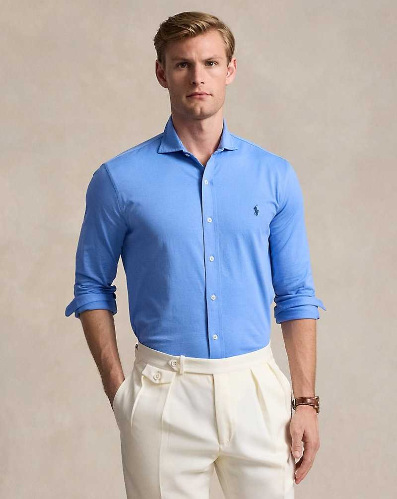 Camisas Ralph Lauren Jersey Hombre Azules | OBWEMYP-51 - vista 1