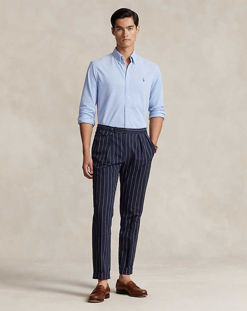 Camisas Ralph Lauren Knit Oxford Hombre Harbour Island Blue/Multi | BSAYELF-05 - vista 3