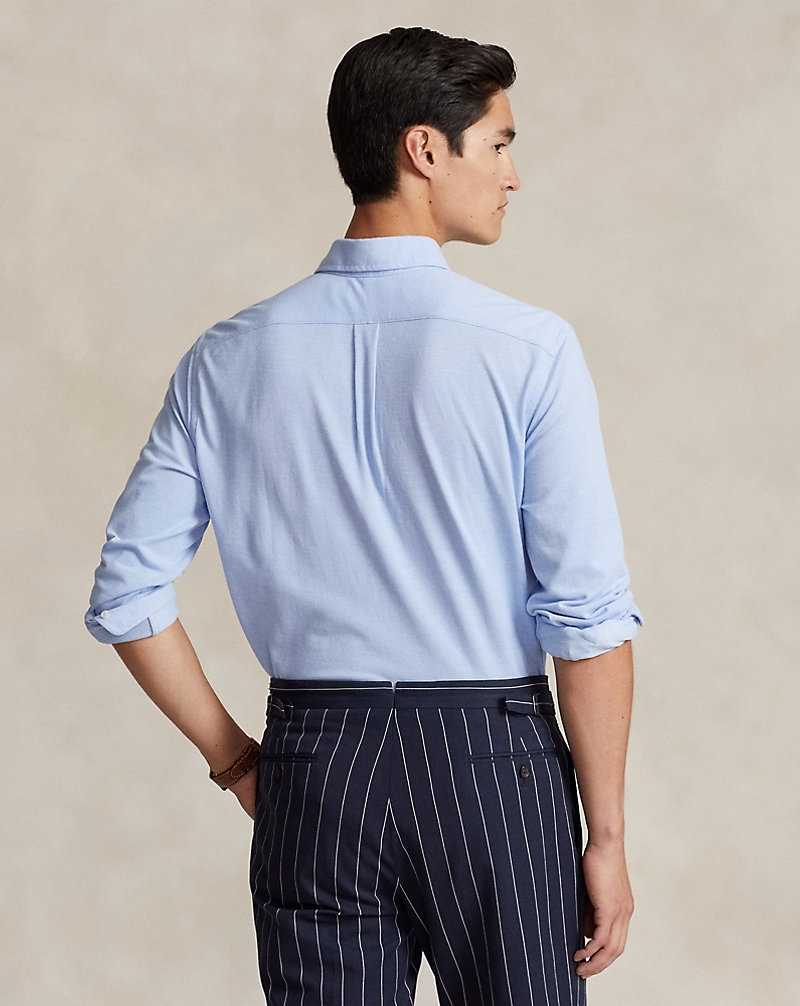 Camisas Ralph Lauren Knit Oxford Hombre Harbour Island Blue/Multi | BSAYELF-05 - vista 4