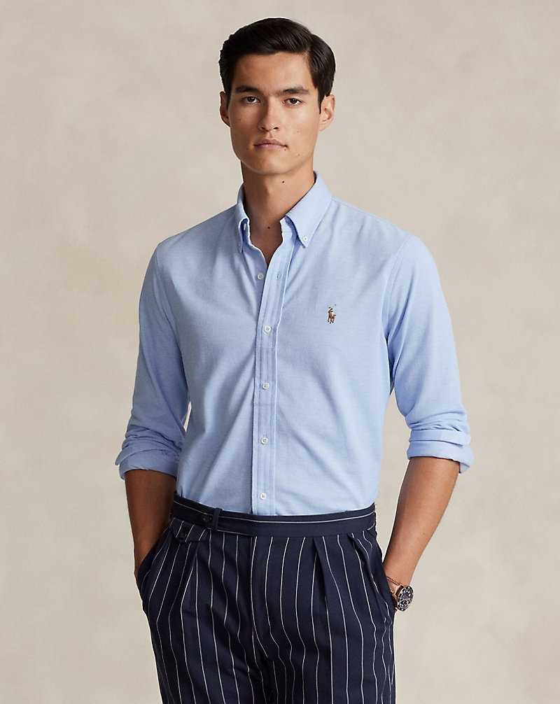 Camisas Ralph Lauren Knit Oxford Hombre Harbour Island Blue/Multi | BSAYELF-05 - vista 1