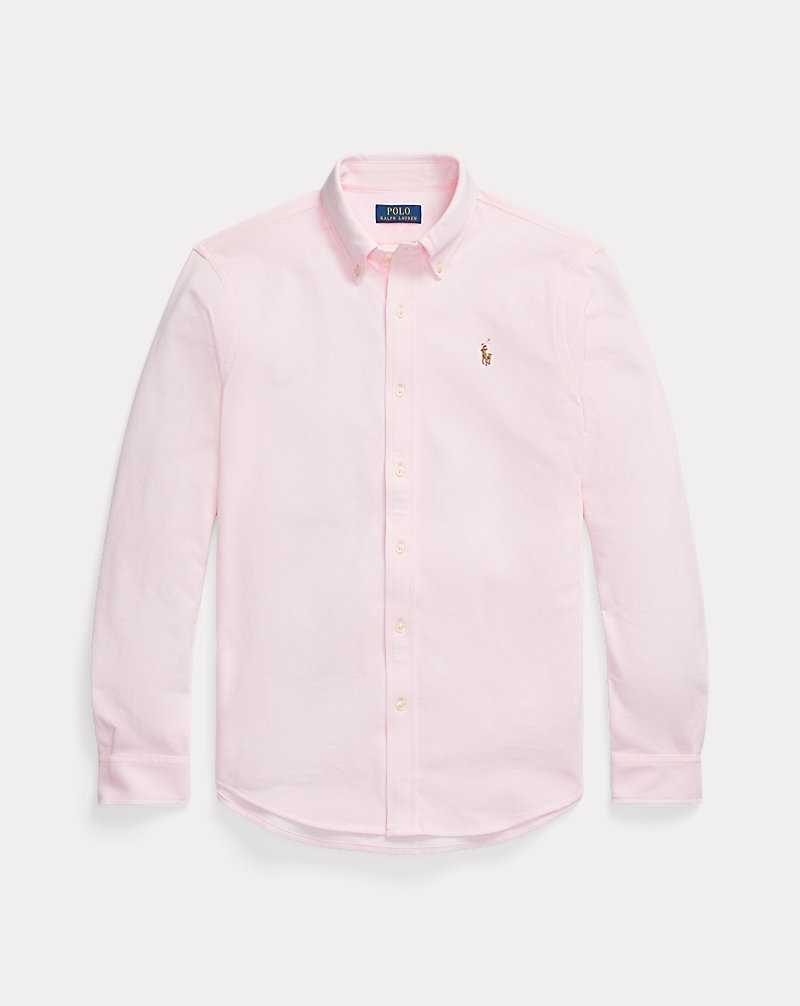 Camisas Ralph Lauren Knit Oxford Hombre Carmel Pink/ Multi Pp | XZEQCAN-20 - vista 2