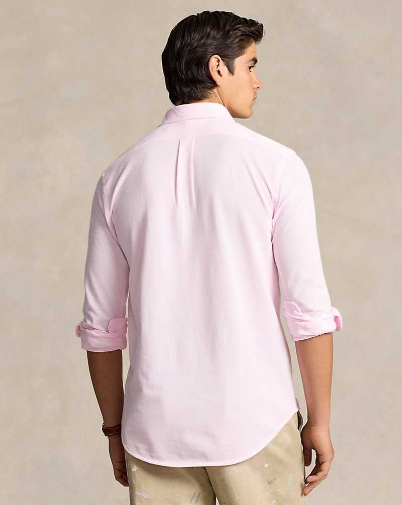 Camisas Ralph Lauren Knit Oxford Hombre Carmel Pink/ Multi Pp | XZEQCAN-20 - vista 4