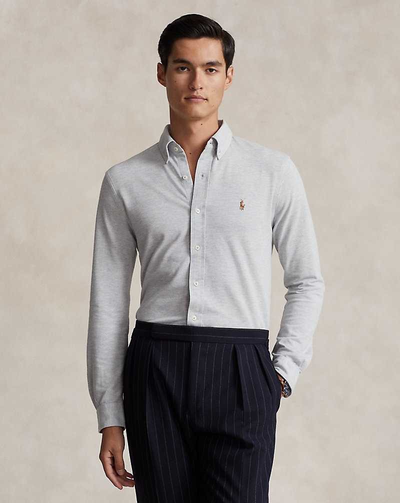 Camisas Ralph Lauren Knit Oxford Hombre Andover Hthr/ Multi Pp | UBMCYHR-76 - vista 1