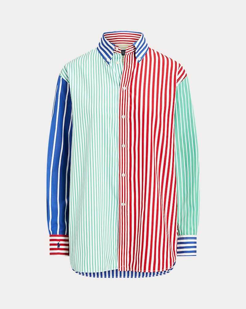 Camisas Ralph Lauren Oversize Striped Cotton Fun Mujer | IMCEFRD-28 - vista 2
