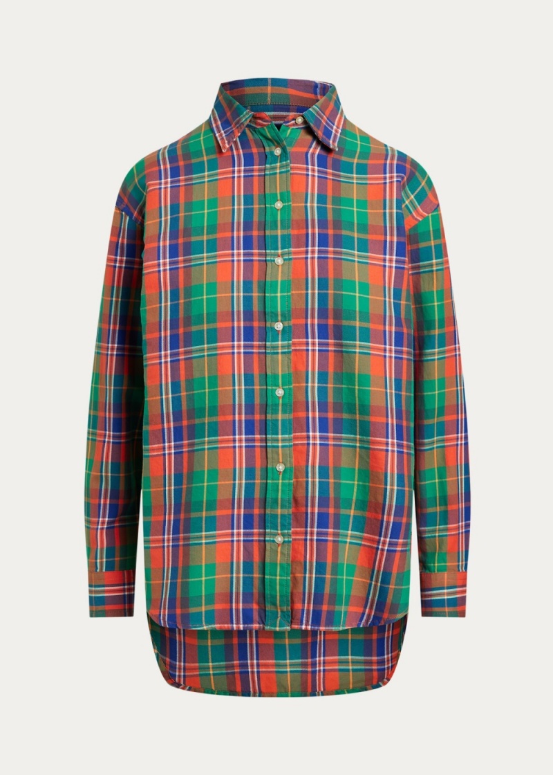 Camisas Plaid Algodon Twill Mujer Multicolor | NHPE30876 - vista 1