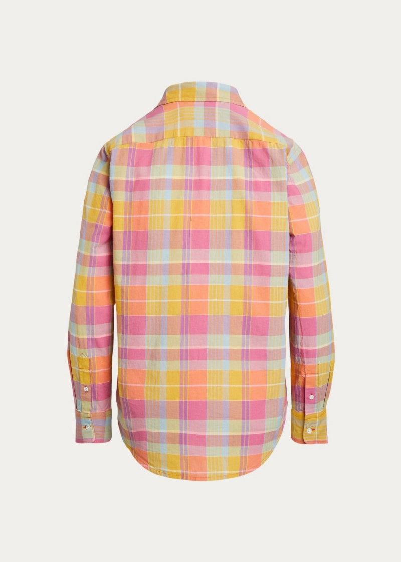 Camisas Plaid Algodon Twill Mujer Negros | WXQS46852 - vista 2