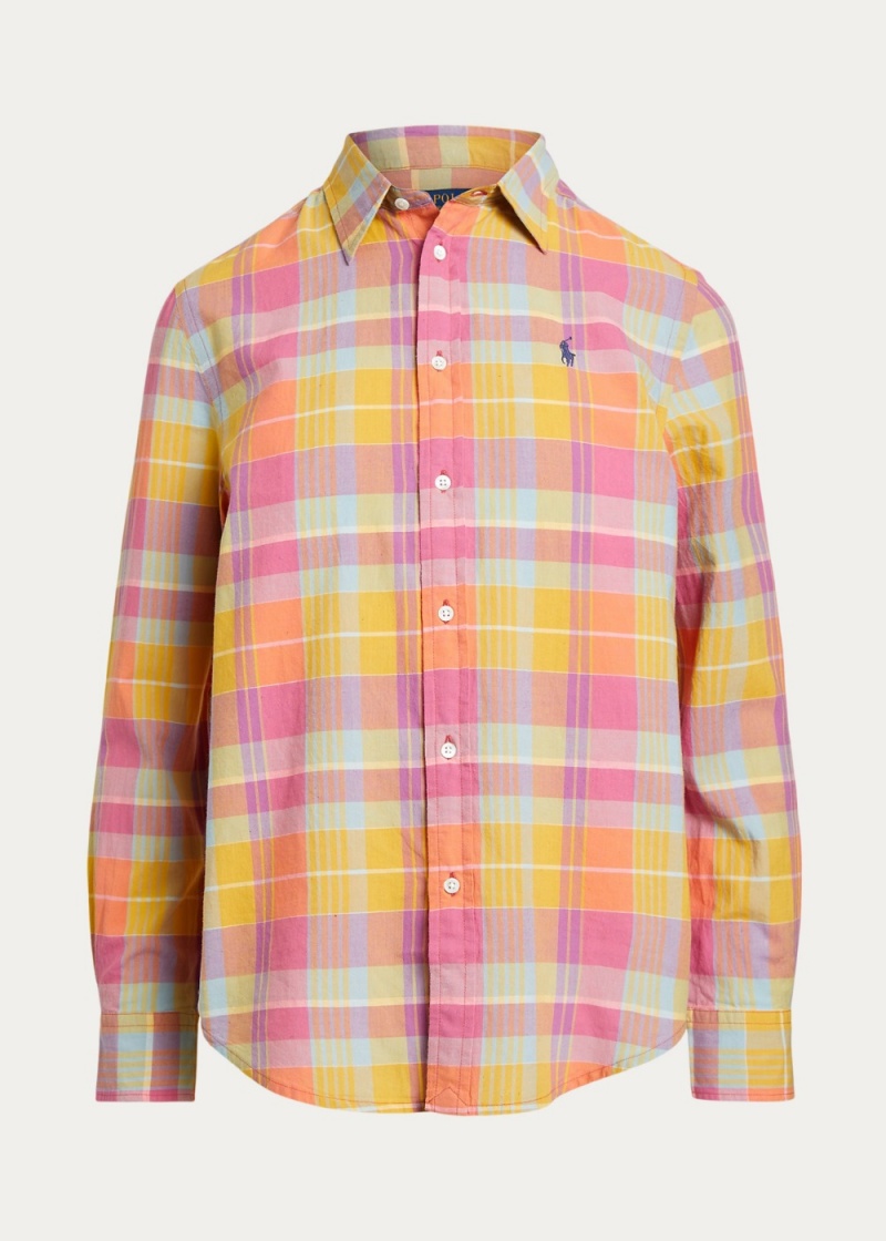 Camisas Plaid Algodon Twill Mujer Negros | WXQS46852 - vista 1