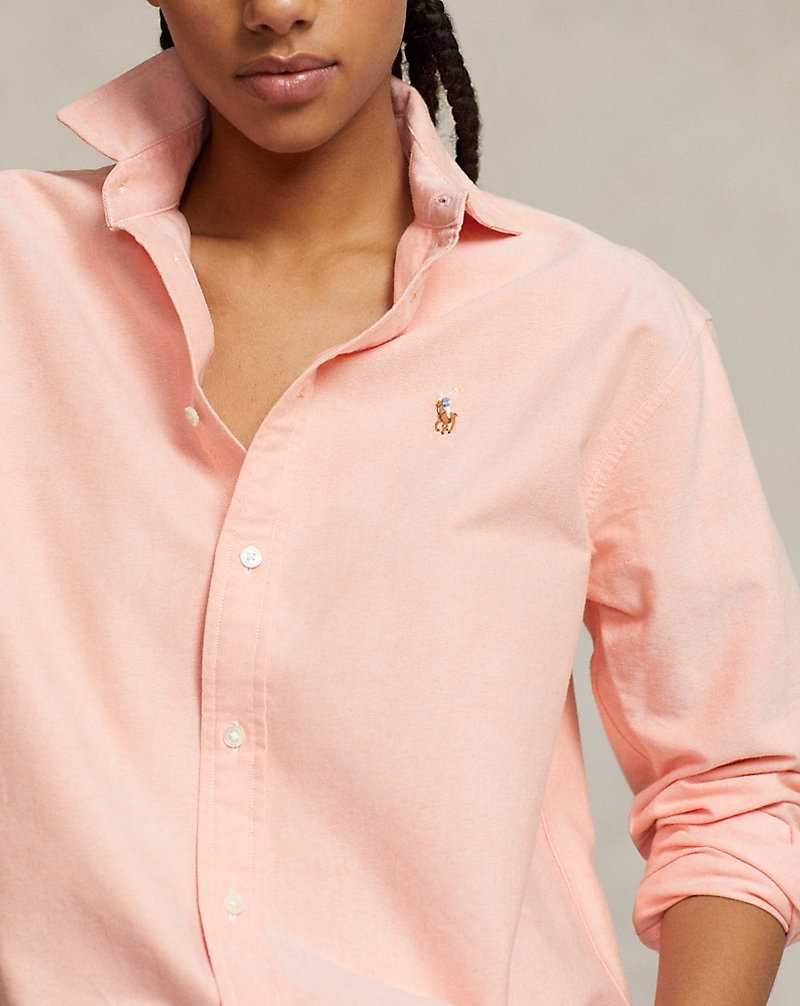 Camisas Ralph Lauren Relaxed Fit Cotton Oxford Mujer Peach Tree | XZMWOKI-43 - vista 5